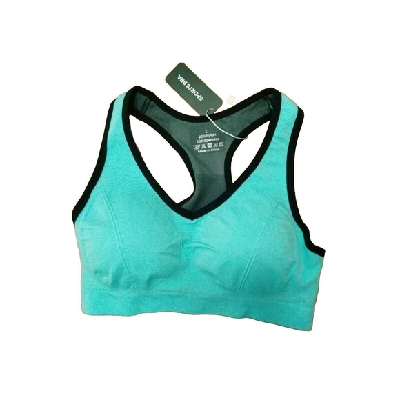 Sports Bra Padded Women Crop Top Running Yoga Fitness Sport Seamless Vest Tank - Picture 1 of 2
